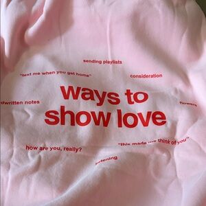 Pink Love Comfrt Hoodie Med $32